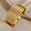 Bracelets de bracelets Géométriques larges en acier inoxydable Greatera