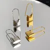 Boucles d'oreilles cerceaux Fashion Chic Lock Forme pour femmes Design simple conception accessoires hip hop