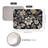 Carpets Flower Painting Print Floor Mat Bathroom Ground Slip Door Bath Pad Rug Living Room Kitchen Carpet Anti-Slip Foot 2024