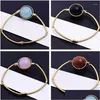 Bangle 2022 Retro Selling Crystal Stone Bead Bracelet Cute Ball Cuff Bangles For Women Girl Jewelry Gifts Accessories Wholesale Drop D Dh0Ls