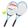 Set of 2 Teenagers Tennis Racket for Children Youth Beginners Training Nylon Network Cable Whth Free A Stretchless Ball 240401