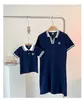 Parentchild Wear Childrens Clothing Blue Plolo Korte mouw jurk babykleding kind mama mama meisjes jongens familie match katoen 240323