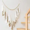 Tapestries 2024 Macrame Wall Hanging-Large Hanging With Wood Beads-Bohemian Decor For Bedroom And Living Room Ornaments