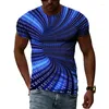 Мужские рубашки Tmed Fashion Casual Трехмерная 3D-печать футболка Science and Technology Pattern Pront