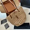 トップハンドルRIVE GAUCHE RAFFIAS TOTE BAG WOMENS MAN LUXURY ICARE BEACH HANDBAGファッションデザイナーショッパークラッチバッグサマートラベル織りクロシェクロスボディショルダーバッグ