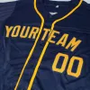 Custom All stitched Black-Navy Pinstripe Baseball Jersey Personalized Name Number Logo