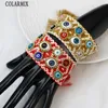 Link Bracelets 5 Pieces Colorful Rope Chain Turkish Eyes Charms Bracelet Wave Adjustable Jewelry Accessories Classic Women Gift 40373
