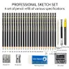 Bleistifte 31pcs Sketch Bleistift Set Professionelles Skizzieren für Holzkohlezeichnung Kit Holzstifte für Malerschüler Kunstzubehör