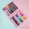 Crayons ezone 150pcs / set kids crayon ensemble aquarelle crayon couleur crayon étudiant art peinture papeterie brosse cadeaux d'anniversaire d'enfants