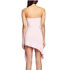 Robes décontractées de base Les femmes enveloppent la poitrine Bodycon Robe Couleur de couleur cocktail sans bretelles Irregar Hem Party Club Skinny Mini Drop Del Dh6ns