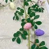 Декоративные цветы пасхальные яйцо искусственное ротантное венок подвесной листовой гирлянды