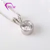 Provence 14K White Gold 1Carat Round Diamond hanger ketting