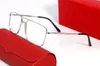 Optiska ramar Rimless Metal Frame Glass Clear Lens Rectangle Eyewear Olika för man unisex högkvalitativ designer glasögon acces trendiga fyrkantiga glasögon