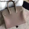 Genuine Leather Bk Designer Handbag Handmade Platinum Bag Imported Togo Calfskin Litchi Pattern Sewn Wax Thread Epsom Pikelli Leisure Handbag