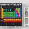 Shower Curtains Periodic Table Of Elements Bathroom Set 3D Fabric Hook Print Curtain White For The Bath Accessories