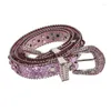 Ceintures de ceinture britannique en strass punk ceinture cloutée pour les filles