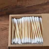 1000st Bamboo Cotton Buds Double Head Adults Makeup Cotton Swab Microbrush Wood Sticks Näsöron Cleaning Health Care Tools 240402