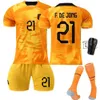 Jersey Jersey Home Nederlands oranje no van Dijk Memphis de Jong Football Kit World Cup kits