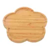 Decorative Figurines Wooden Serving Tray Flower Shaped Dessert Plate Platter Dinner Appetizer Plates For Steak Snack Seafood Cooking