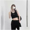 Tanks pour femmes Camis Broiderie Logo Tol Top Summer Short Slim Navel Exposed Tentifit Elastic Sports Tripted Drop Livilar