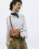 Designer Real Cow Leather Shoulder Bags Girls Classic 2024 Nya skinkor Lyxvarumärke Saddle Cross Body Bag Liten Messenger Bag Pures Clutch Palm Grain Leather 2674