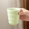 Koppar tefat longquan celadon grov keramik te cup handgjorda espresso kaffemugg keramiska kontor tekoppar tumbler drickware 300/350/275 ml