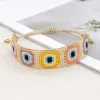 Braccialetti go2boho turkish malvagio gioielleria bracciale miyuki eye puleras mujer mojer moda intrecciato a mano braccialetti larghi per donne