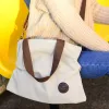 Taschen Cord Cord Canvas Tote lässige Umhängetasche faltbare wiederverwendbare Einkaufstaschen Strandtasche Frauen Wattestofftasche Wanderrucksäcke