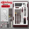 Fineliner rotring Isograph technischer Stift Junior/College/Master -Set 3 Fineliner, mechanischer Bleistift, Kompasszubehör 8/10pcs für Fall