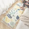 Bath Mats Japanese Cotton Woven Non-slip Mat Household Bedroom Living Room Balcony Long Strip Tassels Bay Window Floor Pad