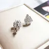 18k orecchini per borchie in oro vera 1ct 2ct 4ct di gioielleria da sposa di lusso design classico sei artigli per le orecchie di diamanti moissanite