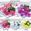 Fleurs décoratives mode Fashion de haute qualité Morning Glory Vine Decor Petunia Wedding Fake Garden Shop Silk Tissu