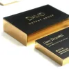 Umschläge 100 Gold Folie Visitenkarten Design und Druck, QR -Visitenkarten mit holographischer Folienstempel, benutzerdefinierte schwarze Rosenfolie