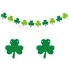 Dekoracja imprezowa St. Patrick's Carnival Irish Festival Flag Flag Puling Clover Fel Fent Flower