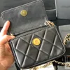 21S Fashion New Leather Diamond Clamshell Luxury Hand Bag Clain Metal Crossbody Crossbody Bag Bag Bag Bag Bag Bag de diseñador de diseñador 12.5