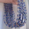 Colares feitos artesanais de design original de design de mulheres empilhadas colar da moda azul de pedra azul de pedra azul clavícula Conjunto de jóias Presente de jóias