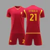 성인 Dibala Roma Lukaku Size Oyal 및 Children S Football Jersey Set ET