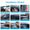 Déflecteurs de pluie pour Audi Q7 4L TYP4L 2006 ~ 2015 Visors de fenêtre d'atterrissage Rain Deflector Guard Habrières Shades Set ACCESSOIRE