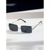 1PAIR MEN RIMLESS TINTEDレンズスクエアフレームファッションメガネ長方形のサングラスUV保護