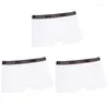 Culotte de femmes 3pcs / set Femmes Boxshort boxer coton blanc slastic élastique grande taille féminine sous-vêtements provisions de protection sous la jupe