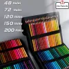 Tassen 120/150/200 gaten kleurpotloden canvas potlooddoos voor kleuren pnecil opbergzak Schoolstudenten Leveringen van kunstartikelen