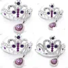 Jewelry Kids Girls Princess Sofi Le premier Colliers de chaîne de larme violet en larmes Amet Tiara Crown Hair Clip Clip Gift For Child 240329 DROP D OTQ51