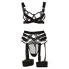 Bras sets lingerie feminina se sexy esvoaçou roupas íntimas de roupas sólidas coloras de roupas de dormir pornôs eróticas de babydoll erótico