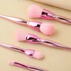 10Pcs Pink Makeup Brushes Set Soft Fluffy Cosmetic Powder Brush Eye Shadow Highlighter Foundation Blush Women Beauty Tool 240403