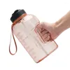 Bouteilles d'eau bouteille de Sport 2,2 l avec paille en plastique grande capacité GYM Fitness tourisme sans BPA Sports