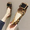 Casual Shoes Spring Summer Leopard Women Flats Elegant Ladies Single Modern Soft Plus Size 41 D080