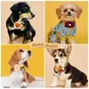 Abbigliamento per cani 10 pezzi in stile fiore Bowtie Giorno di ringraziamento Collar con papilla da gatto per cani Accessori per gli accessori per animali domestici