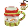 Mugs Christmas Ceramic Drinking Mug Santa Reindeer Cup Holiday Coffee For Table Centerpieces Decor