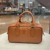 Cross Body 2024 New Bowling Bag for Women Small and Large Capacity Boston Pillow Genuine Leather Fashion Handheld Crossbody H240403