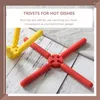 Bordmattor 2 datorer Dricker Cross Folding Pot Holder Tripode Silicone Coasters Silica Gel Trivet